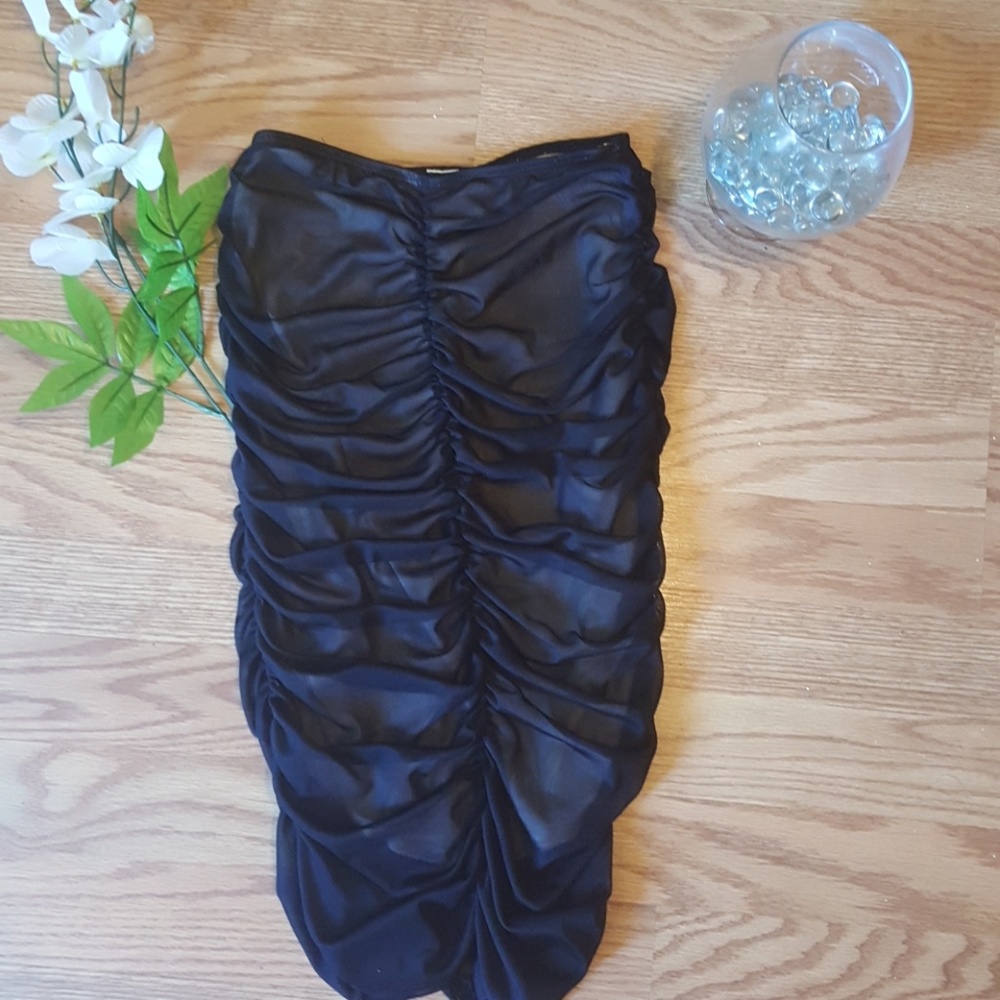 Mesh Ruched Bodycon Skirt - Picture 6 of 8